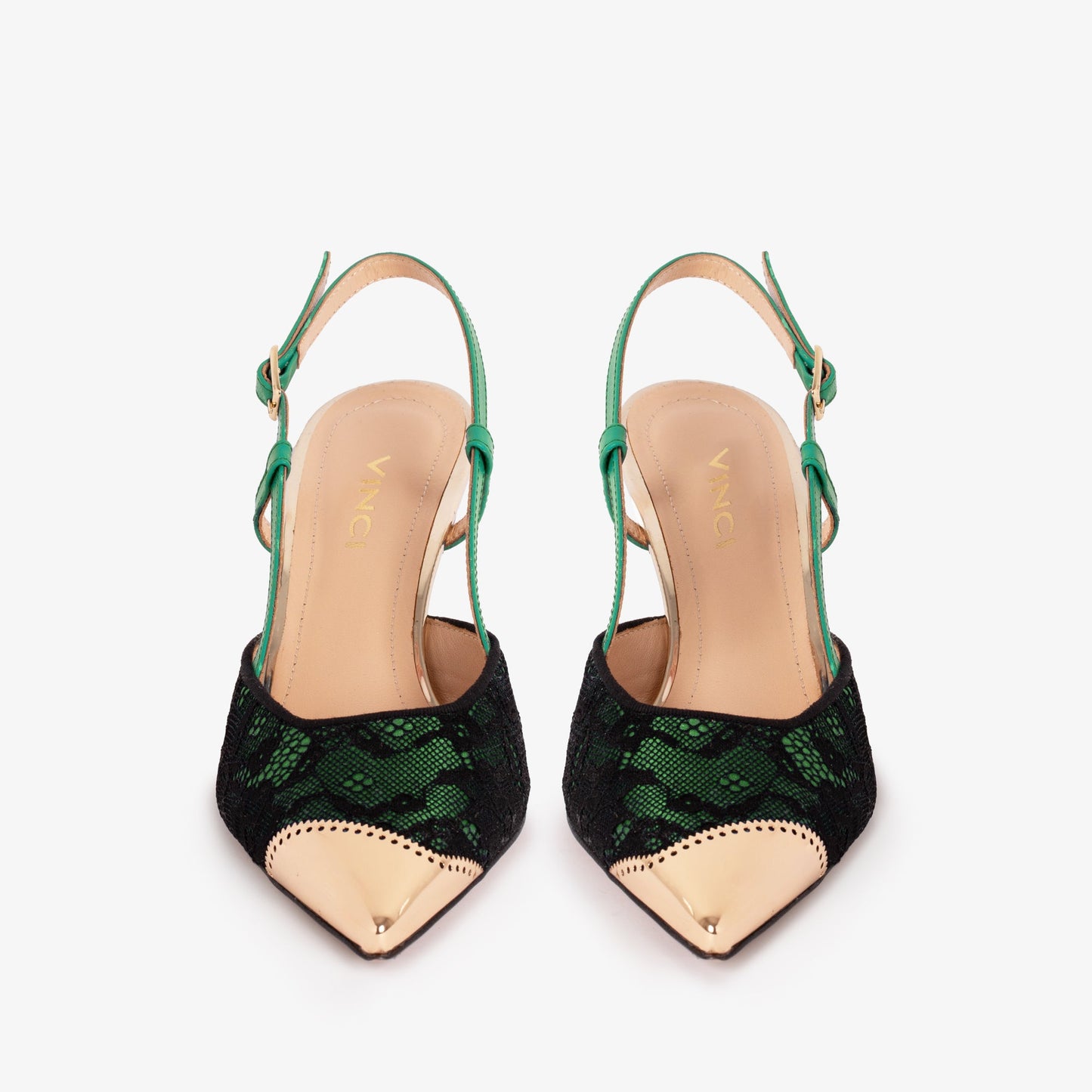 The Bali Green Leather Slingback Women Sandal