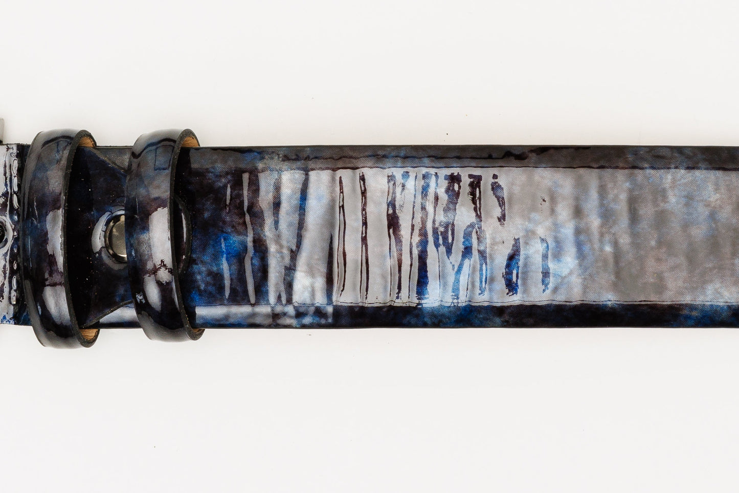 The Meoli Navy Color Calfskin Belt