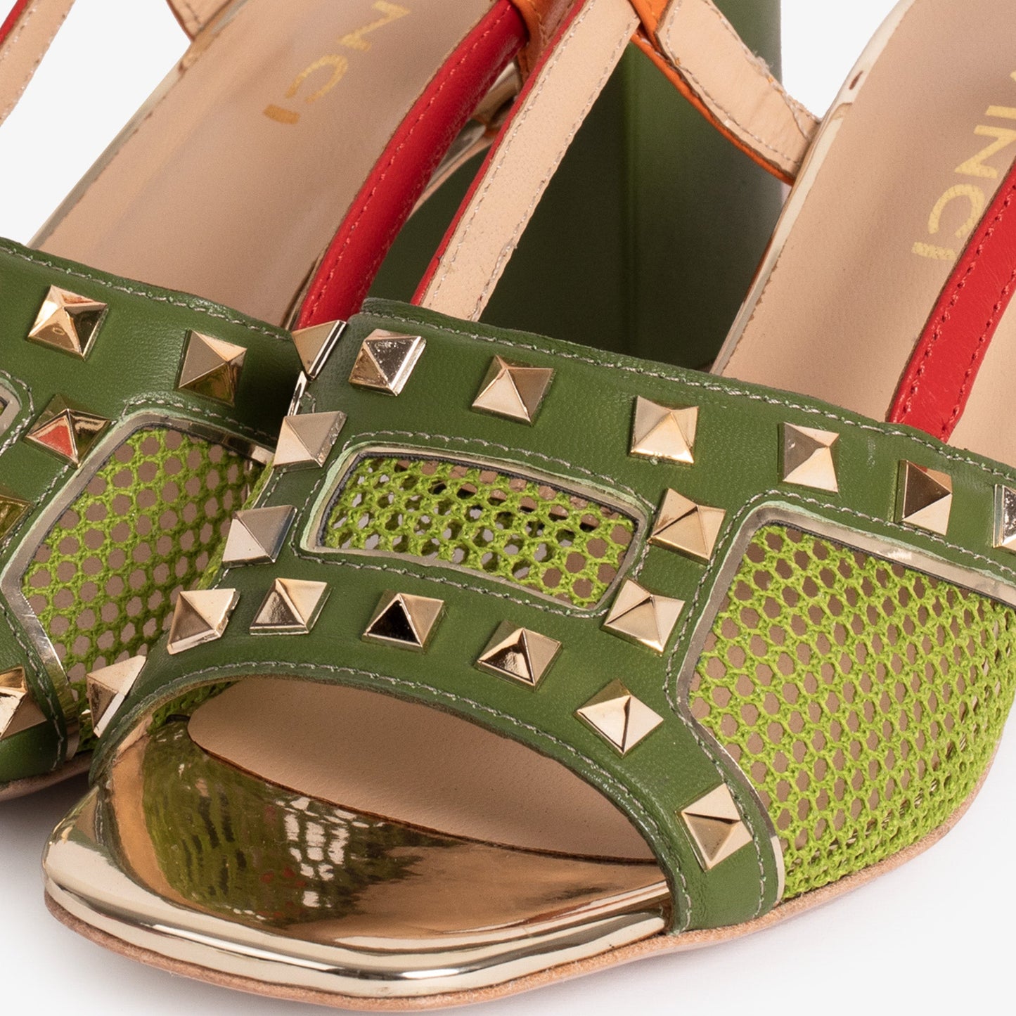 The Linea Green Leather Women Slingback Shoe