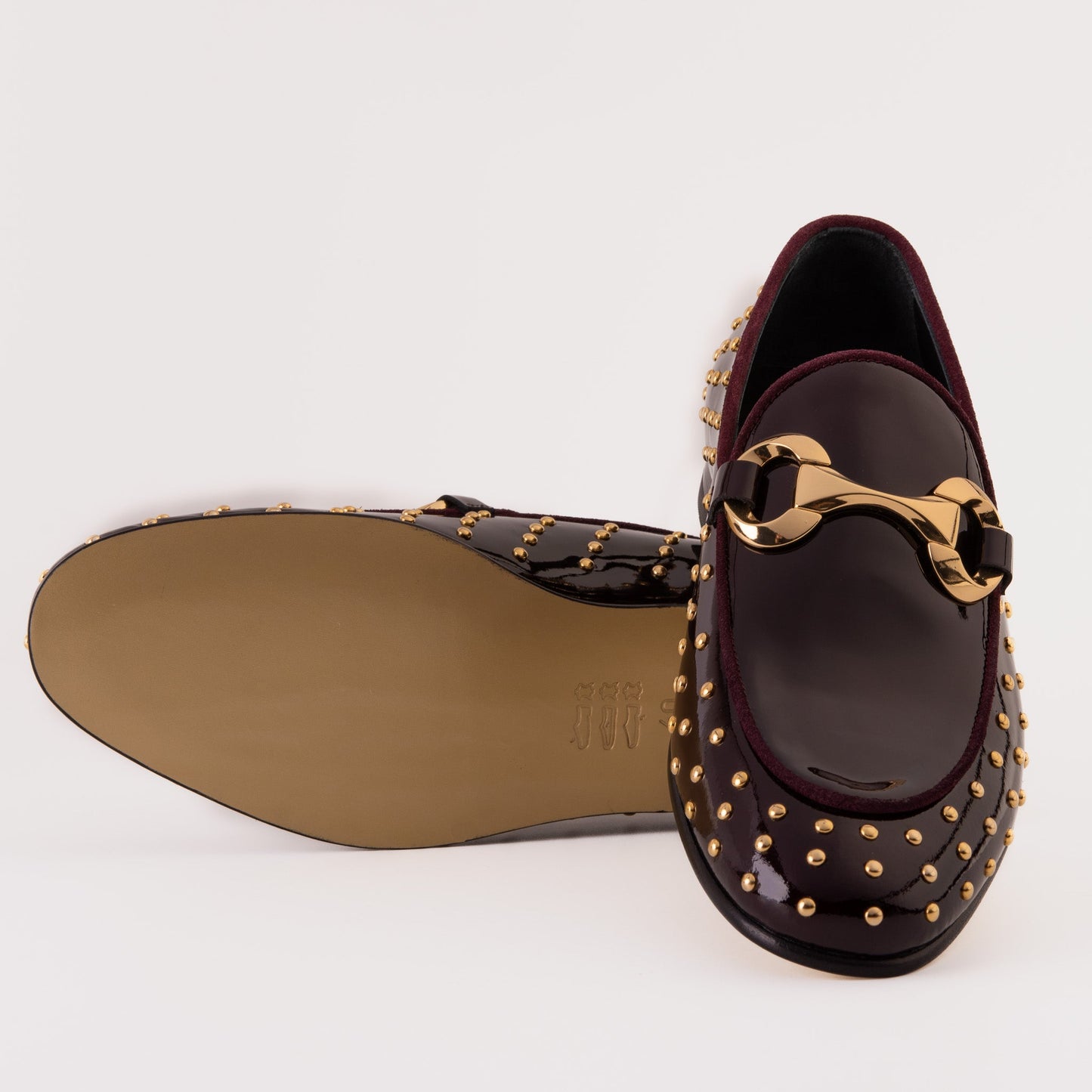 The Jupiter Shoe Burgundy Spike Leather Bit Dress Loafer Limited Edition Men Shoe