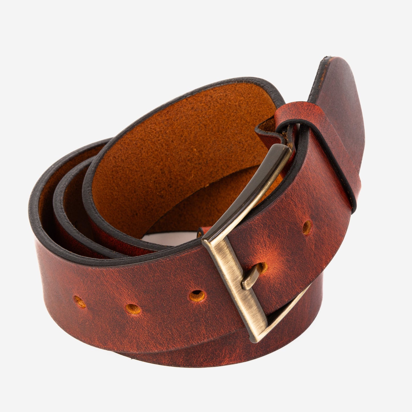 The Prime Burnt Sienna Leather Belt
