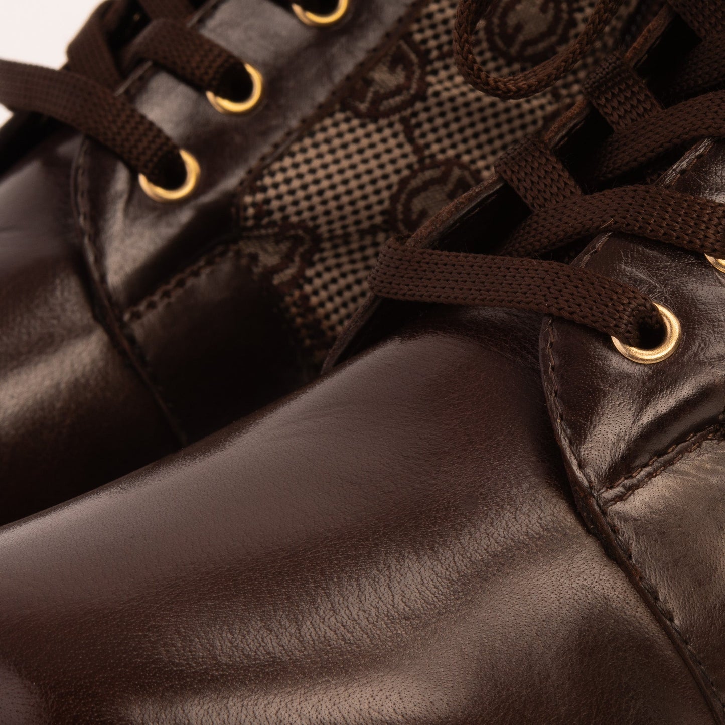 The Boston Brown Leather Lace-Up Ankle Women Boot With a Side Zipper