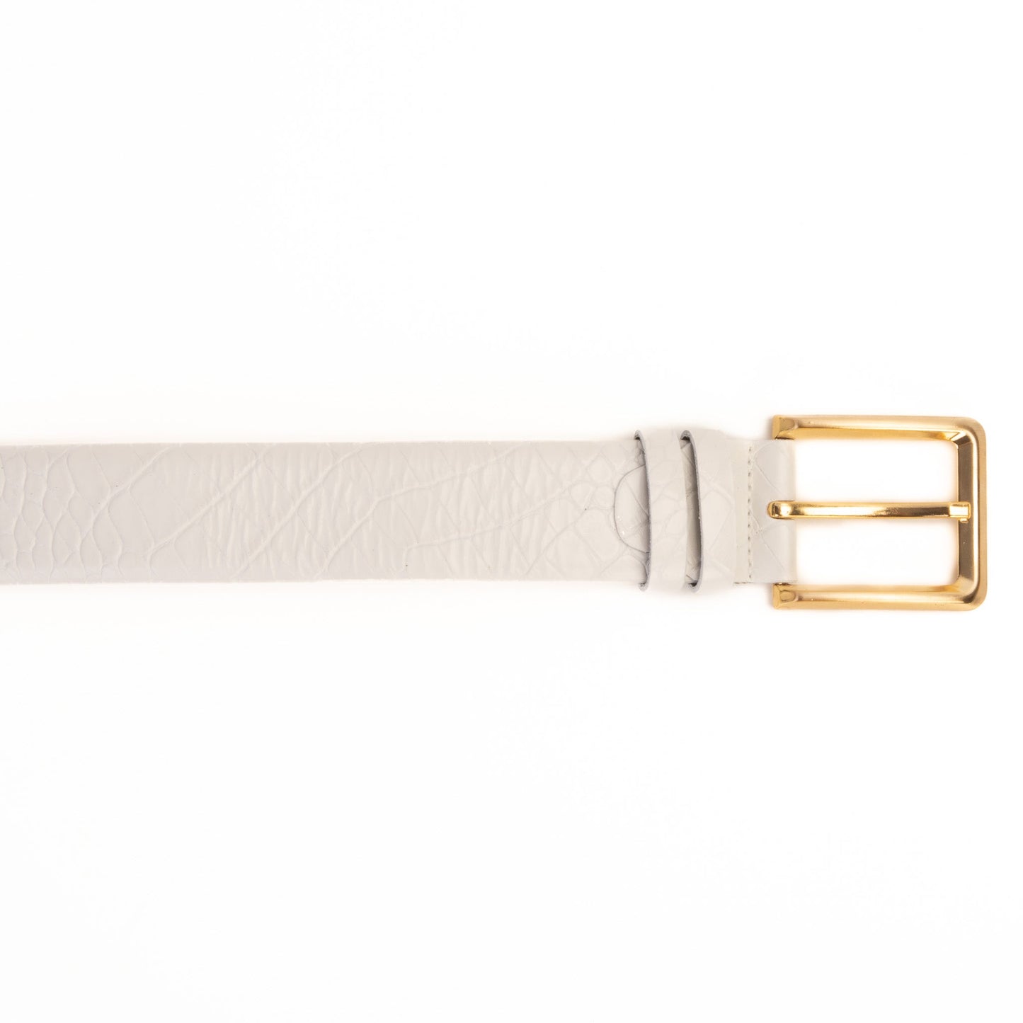 The Monaco White Leather Belt