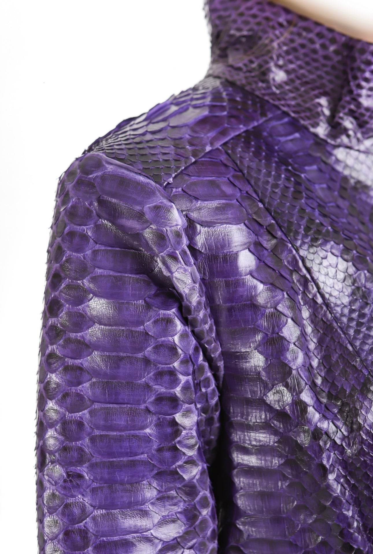 The Rubert Purple Pyht Leather Women Jacket