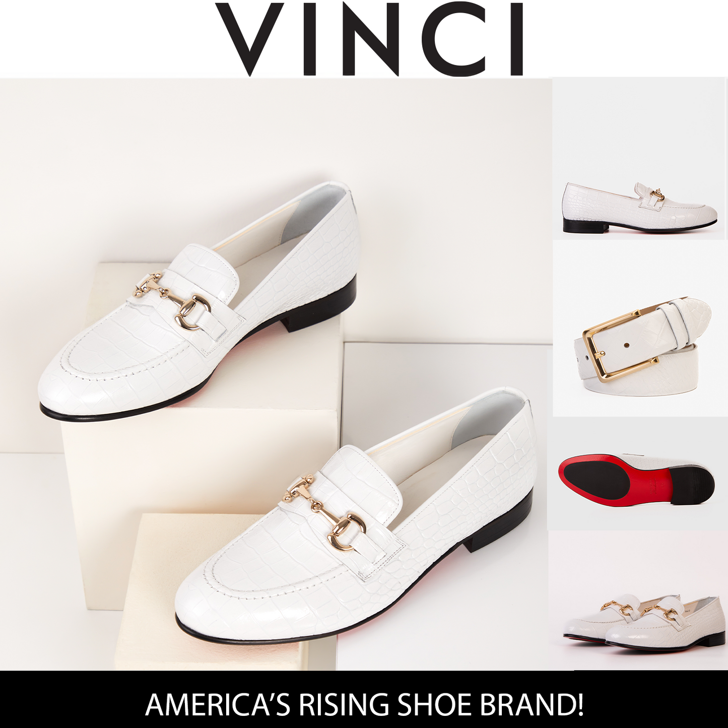 The Monaco White Leather Men Shoe Bit Loafer