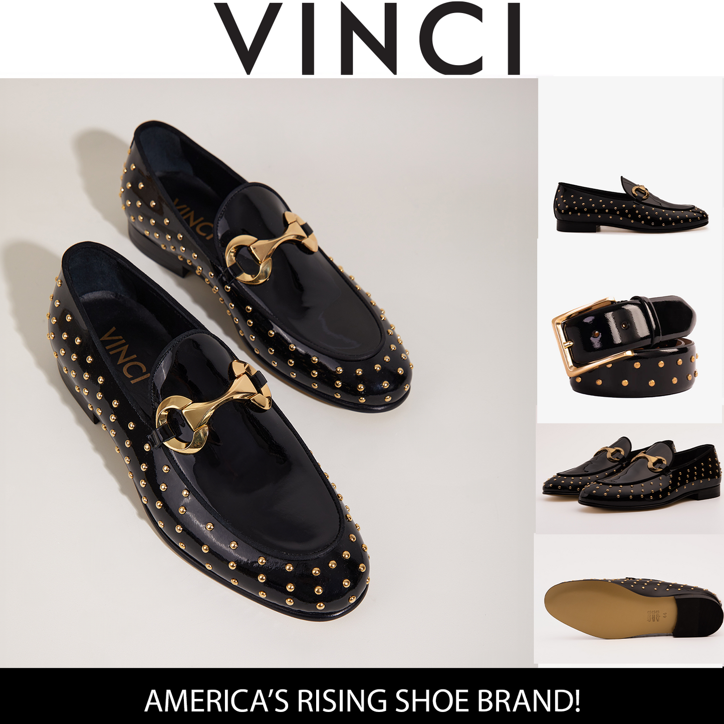 The Jupiter Shoe Black Spike Leather Bit Dress Loafer Limited Edition Men Shoe