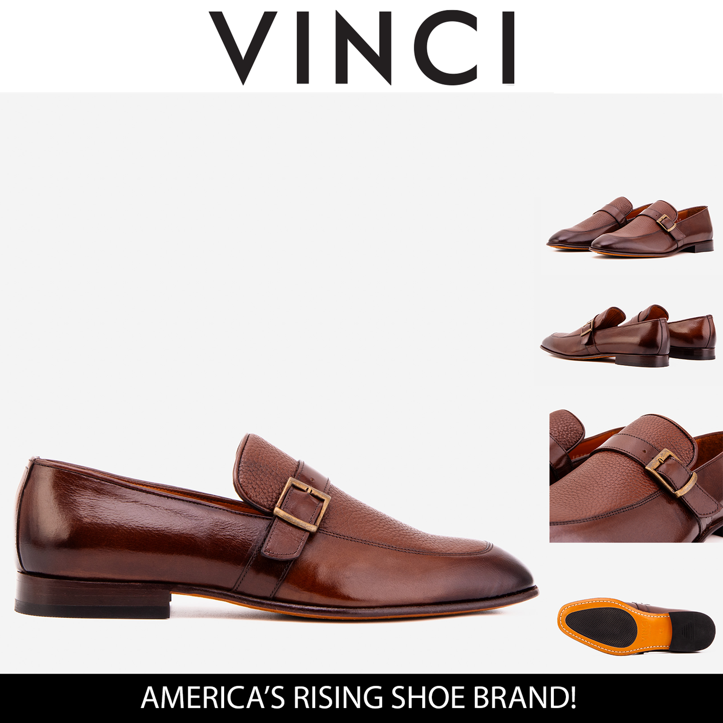 The Marquez Tan Baby Buffalo & Deer Leather Loafer Men Shoe