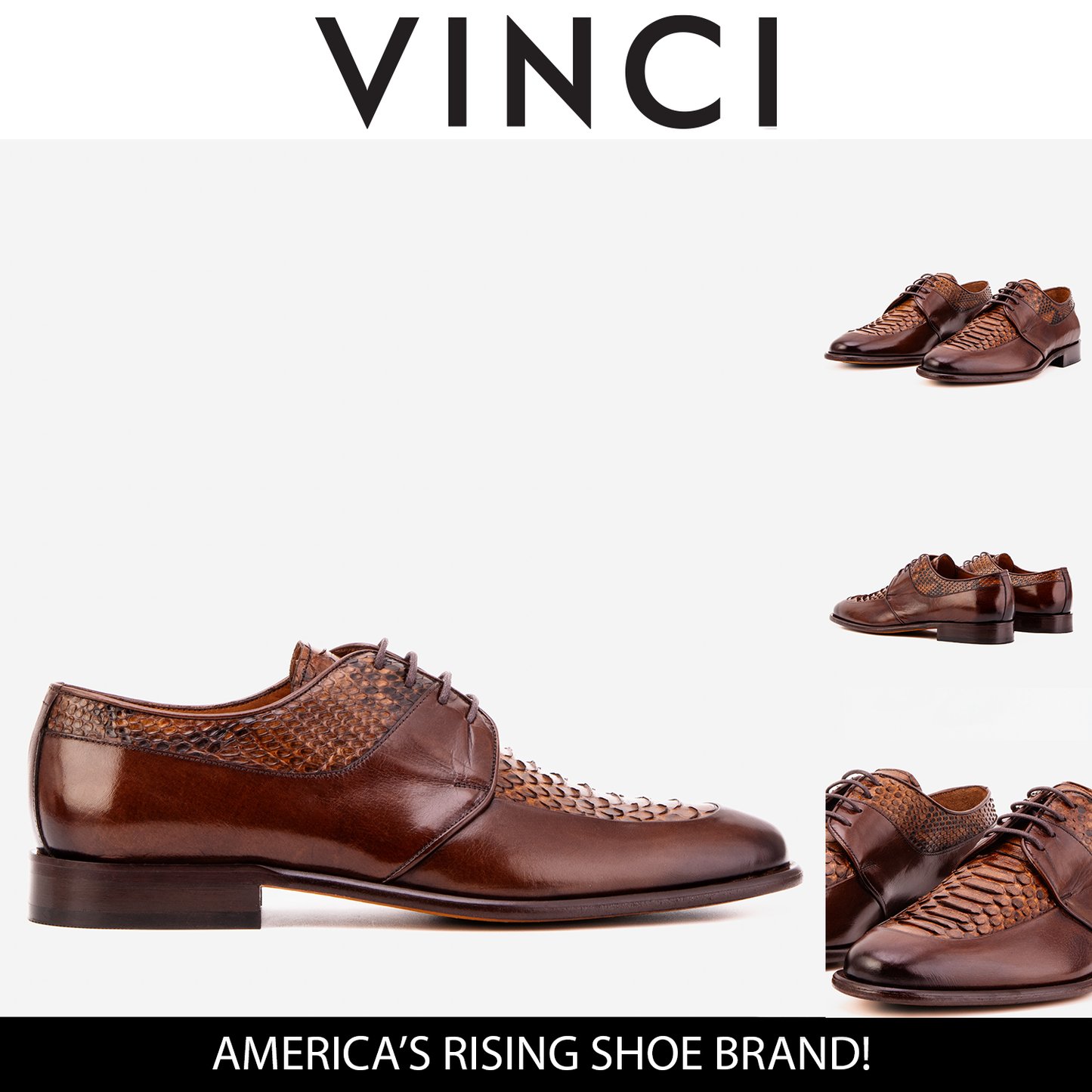 The Arven Tan Python Leather Men Shoe