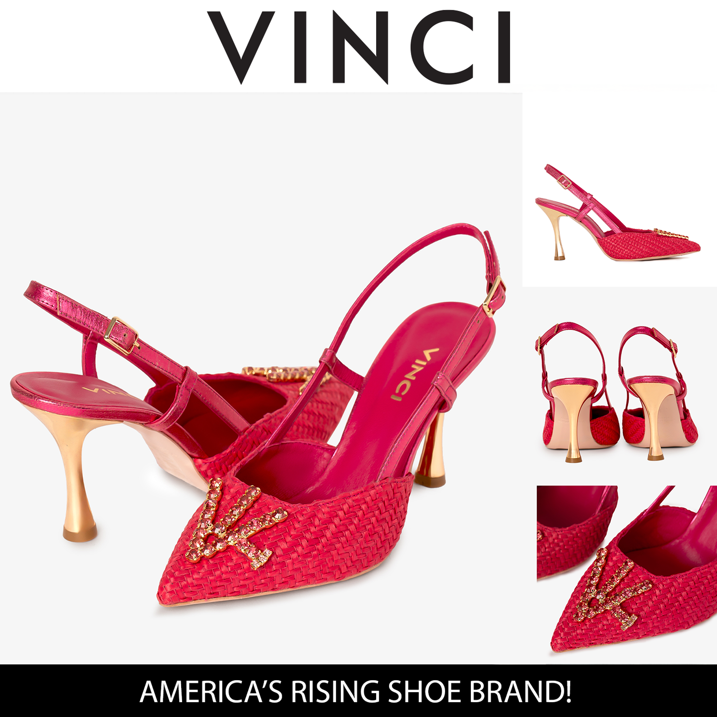 The Luna Fuchsia Leather Slingback Women Sandal