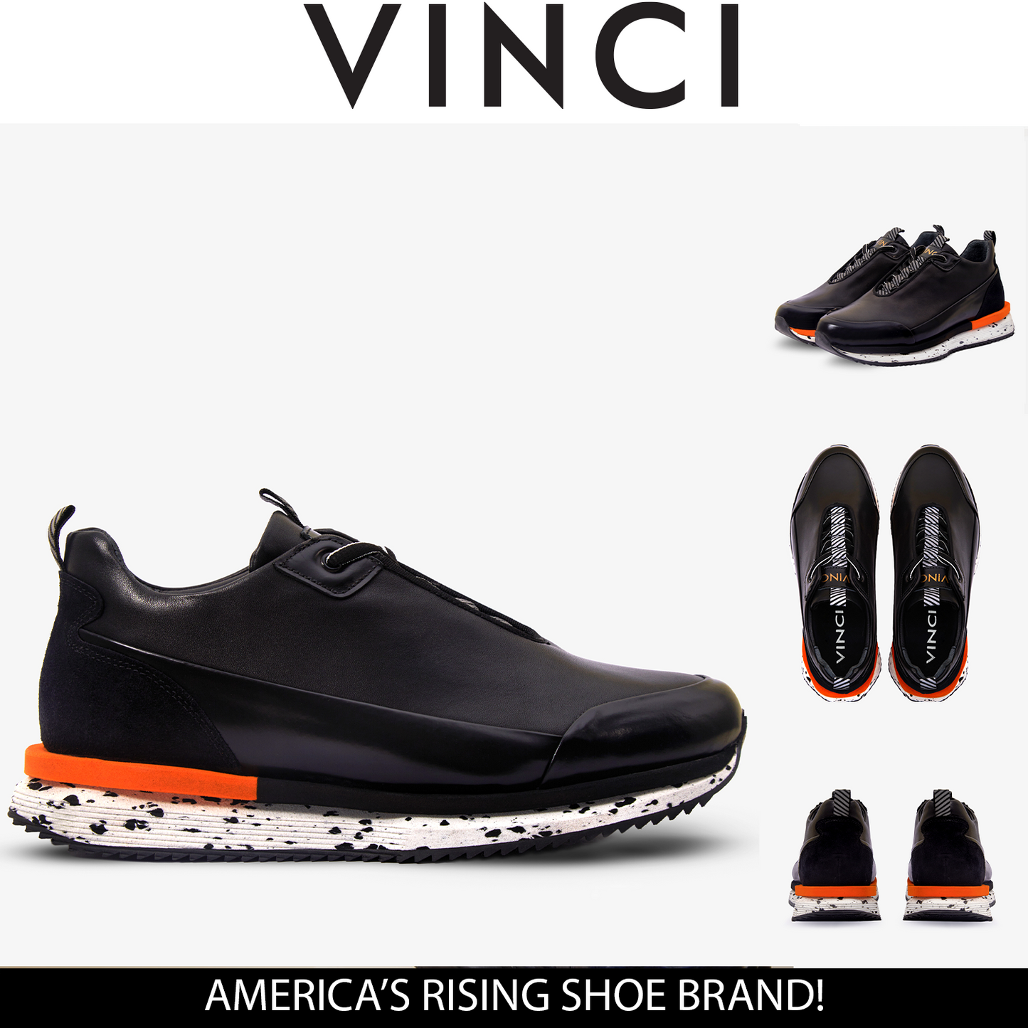 The Milford Black Leather Men Sneaker