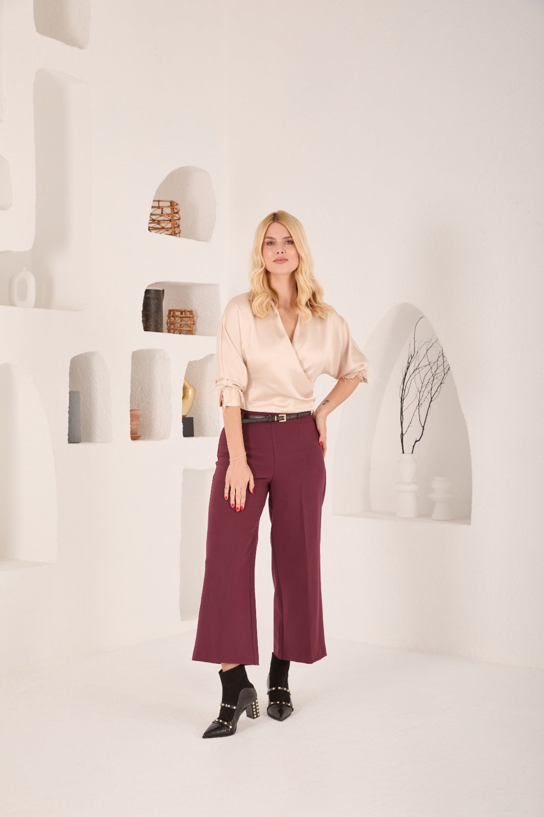 The Valentina Leather Block Heel Women Boot