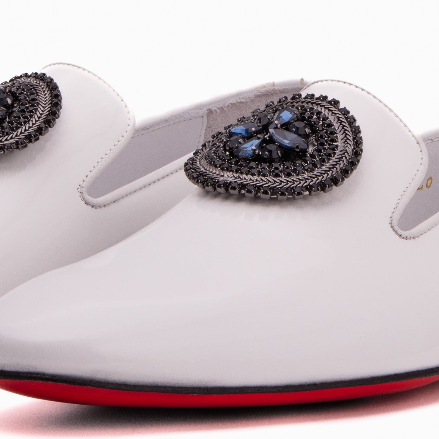 The Pombe White Patent Leather Dress Slip-on Loafer Men Shoe