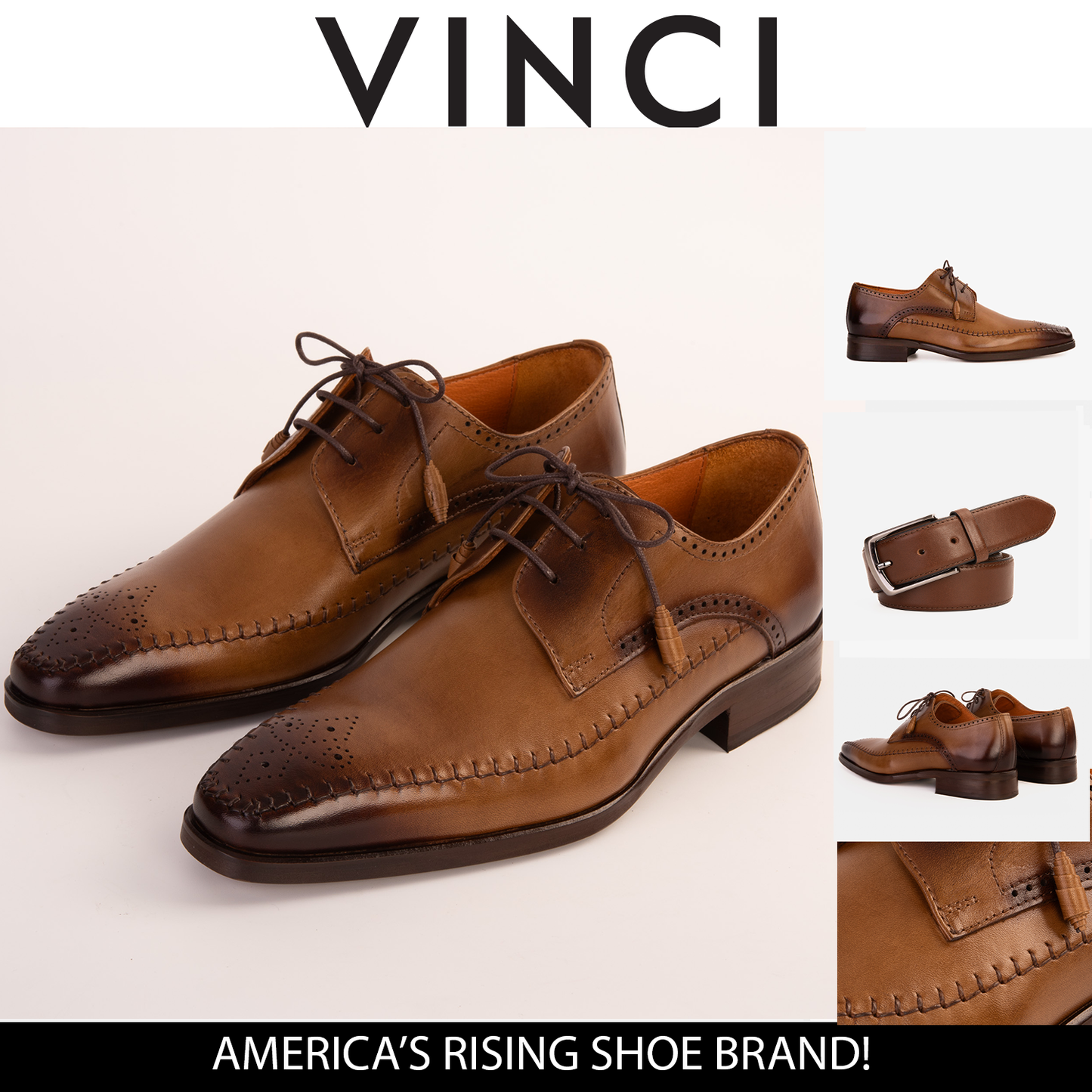 The Moon Tan Leather Derby Men Shoe