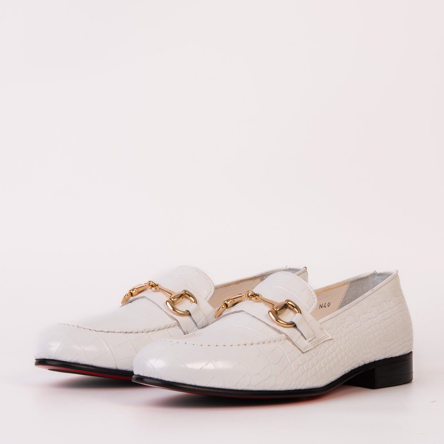 The Monaco White Leather Men Shoe Bit Loafer