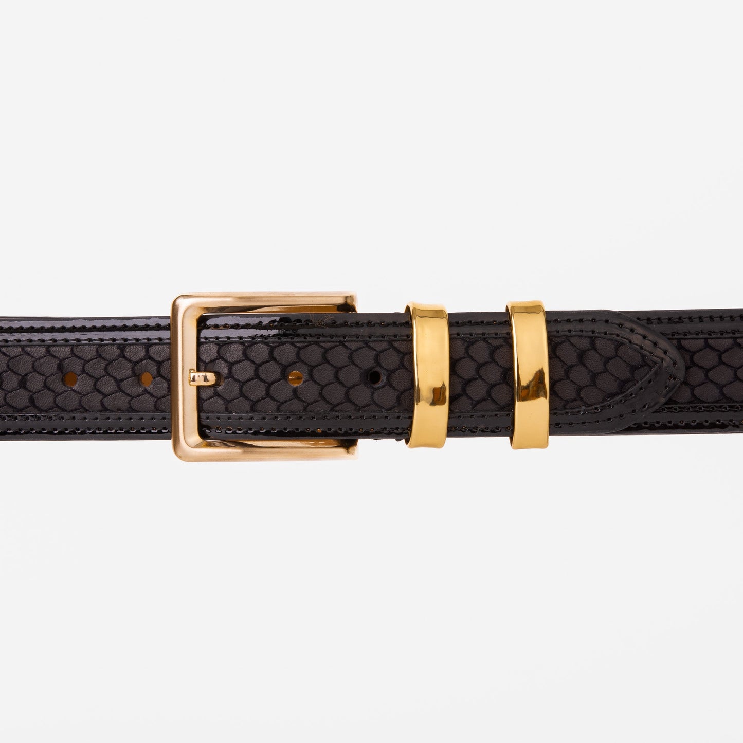 The Monarch Black Leather Belt