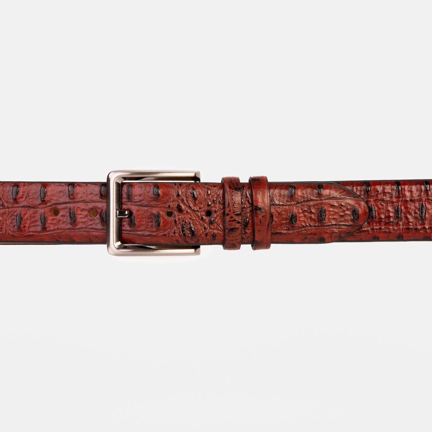 The Savamala Burgundy Leather Belt