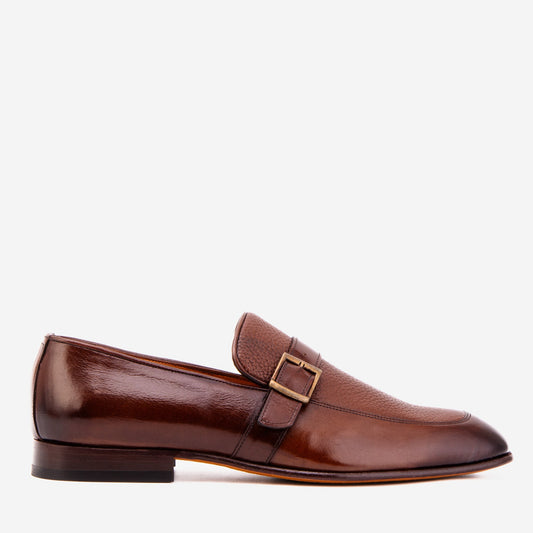 The Marquez Tan Baby Buffalo & Deer Leather Loafer Men Shoe