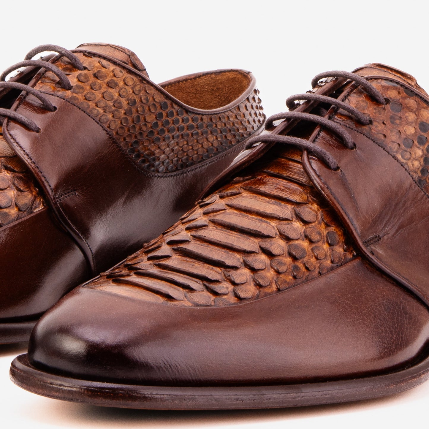The Arven Tan Python Leather Men Shoe