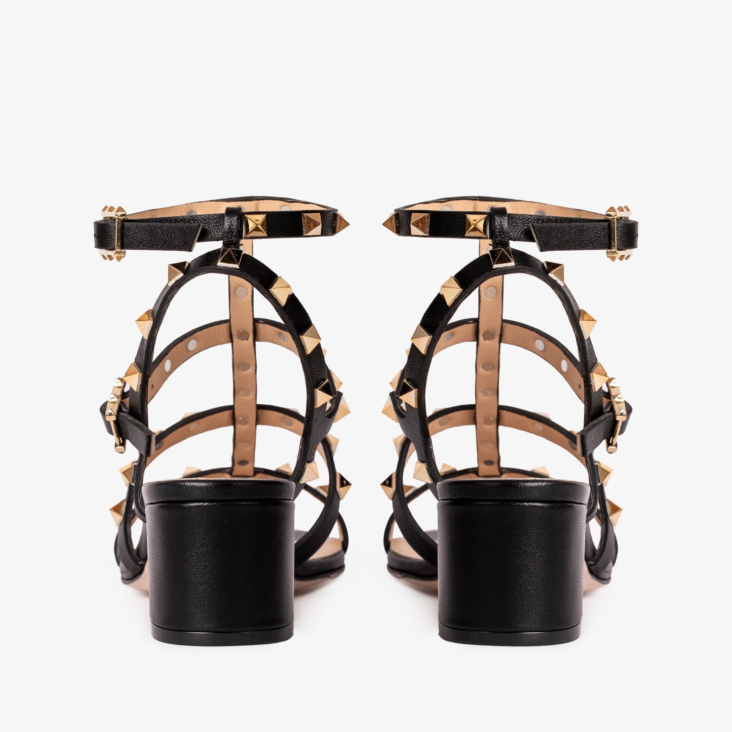 The Nejapa Black Multi Strap Leather Women Sandal