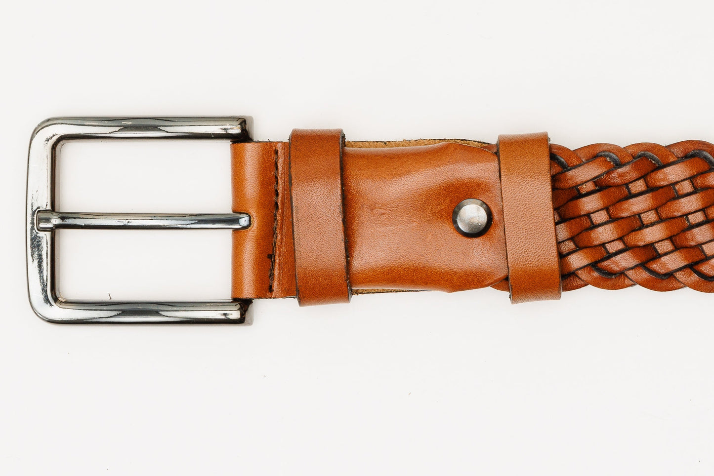 The Mclean Woven Brown Leather Belt