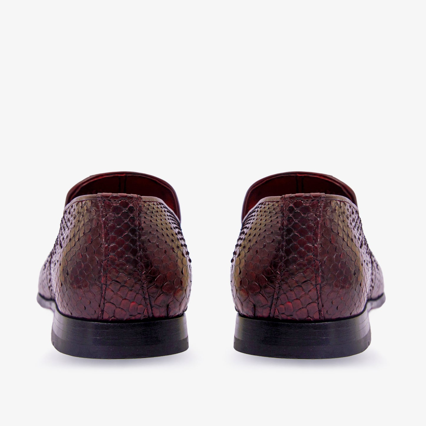 The Bethesda Burgundy Pyhtn Skin Leather Tassel Loafer Men Shoe