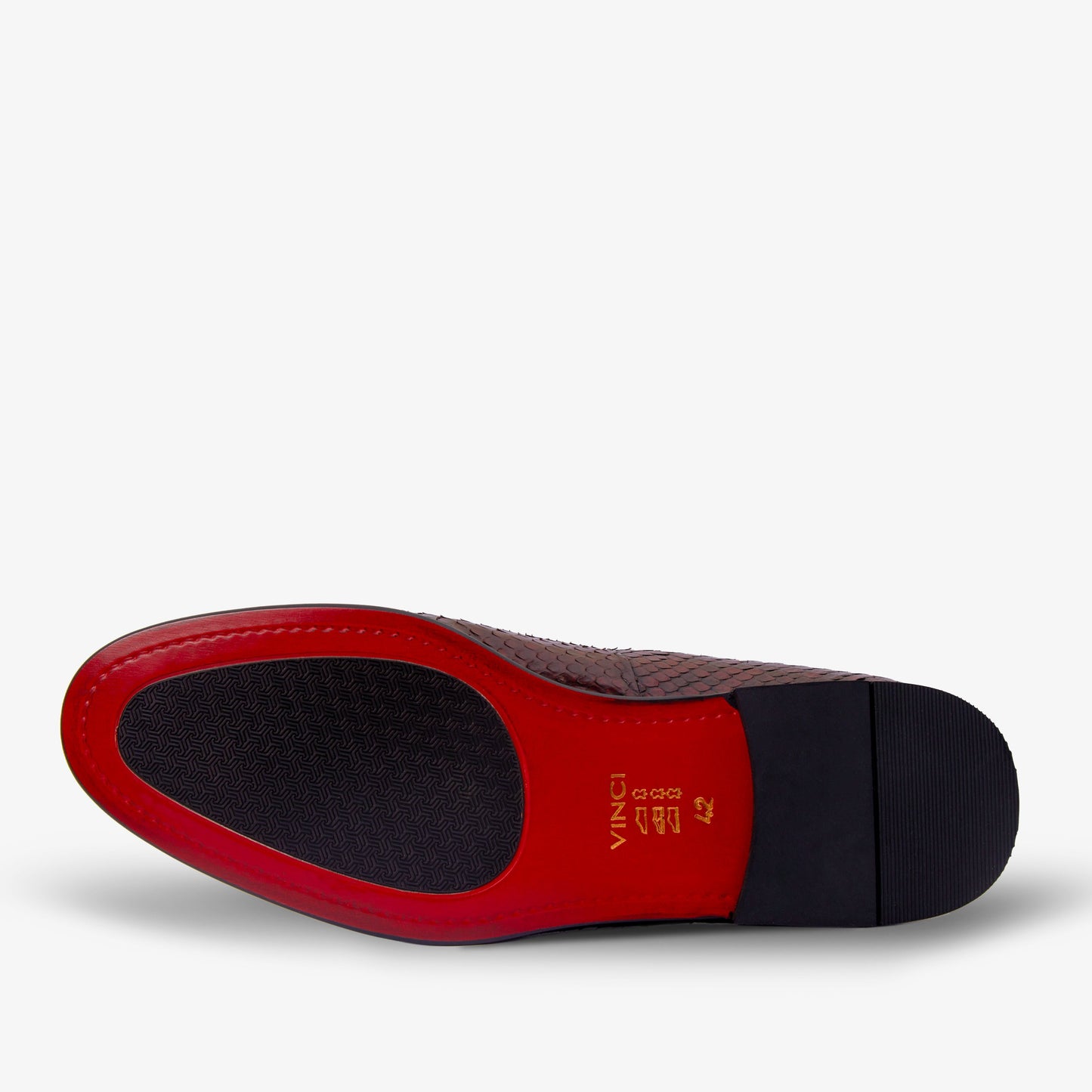 The Bethesda Burgundy Pyhtn Skin Leather Tassel Loafer Men Shoe