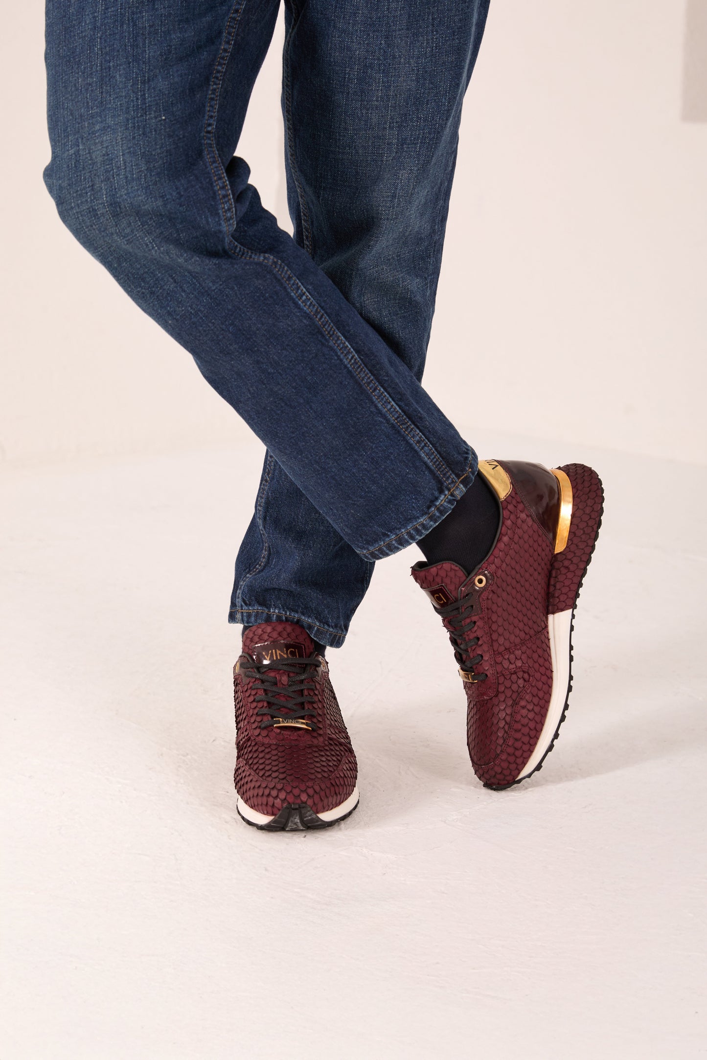 The Majesty Burgundy Leather Men Sneaker