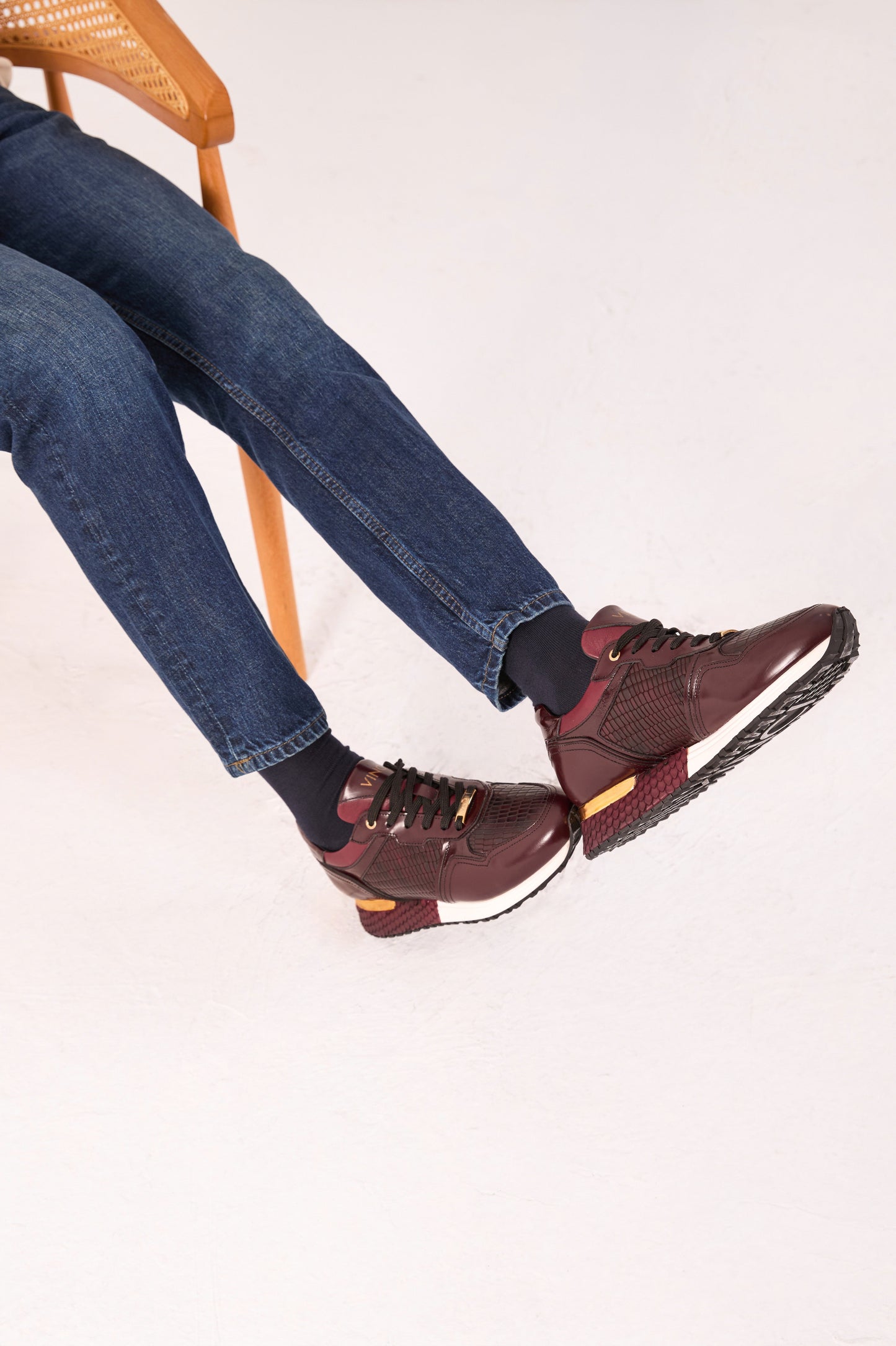 The Empire Burgundy Leather Men Sneaker