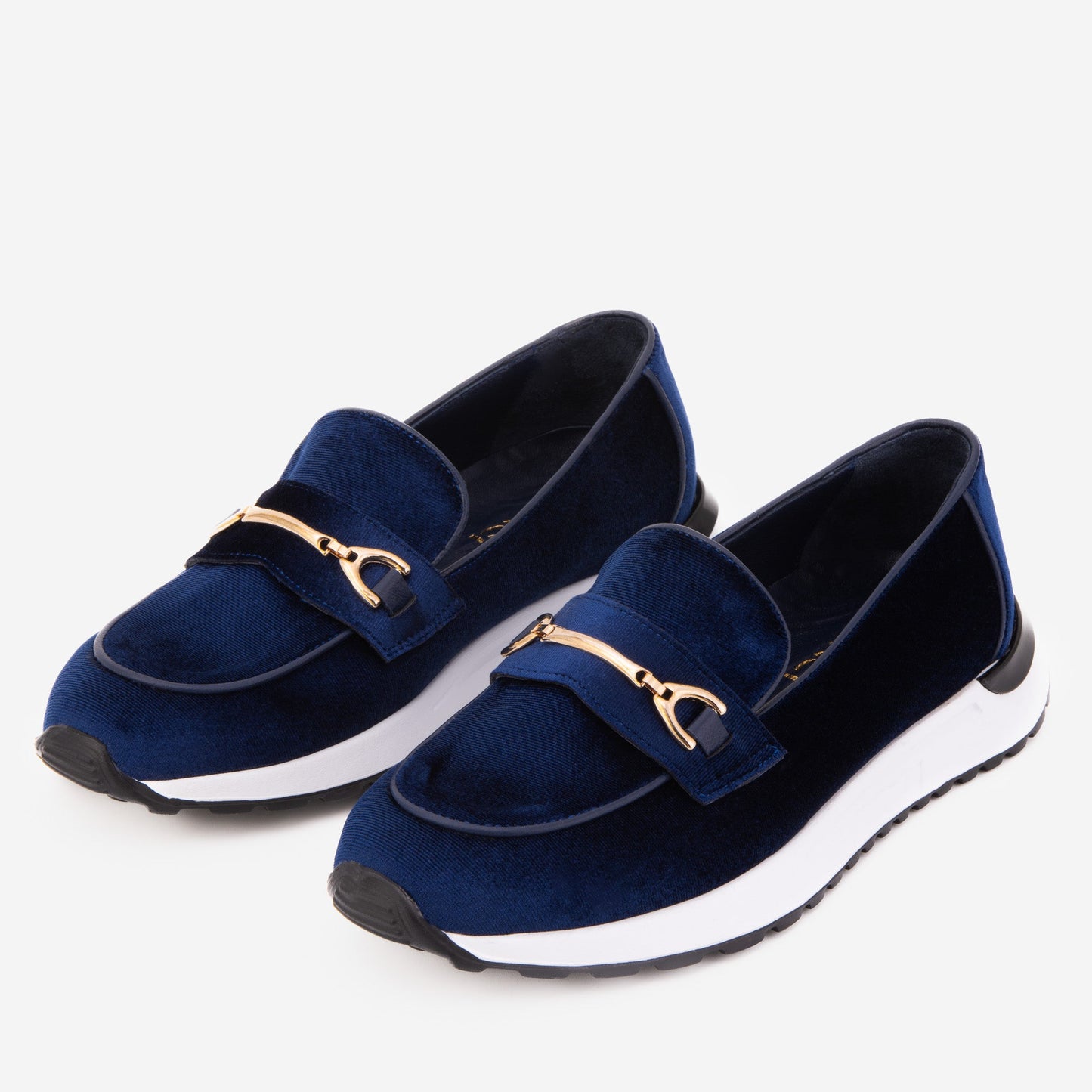 The Milan Navy Blue Leather Women Sneaker