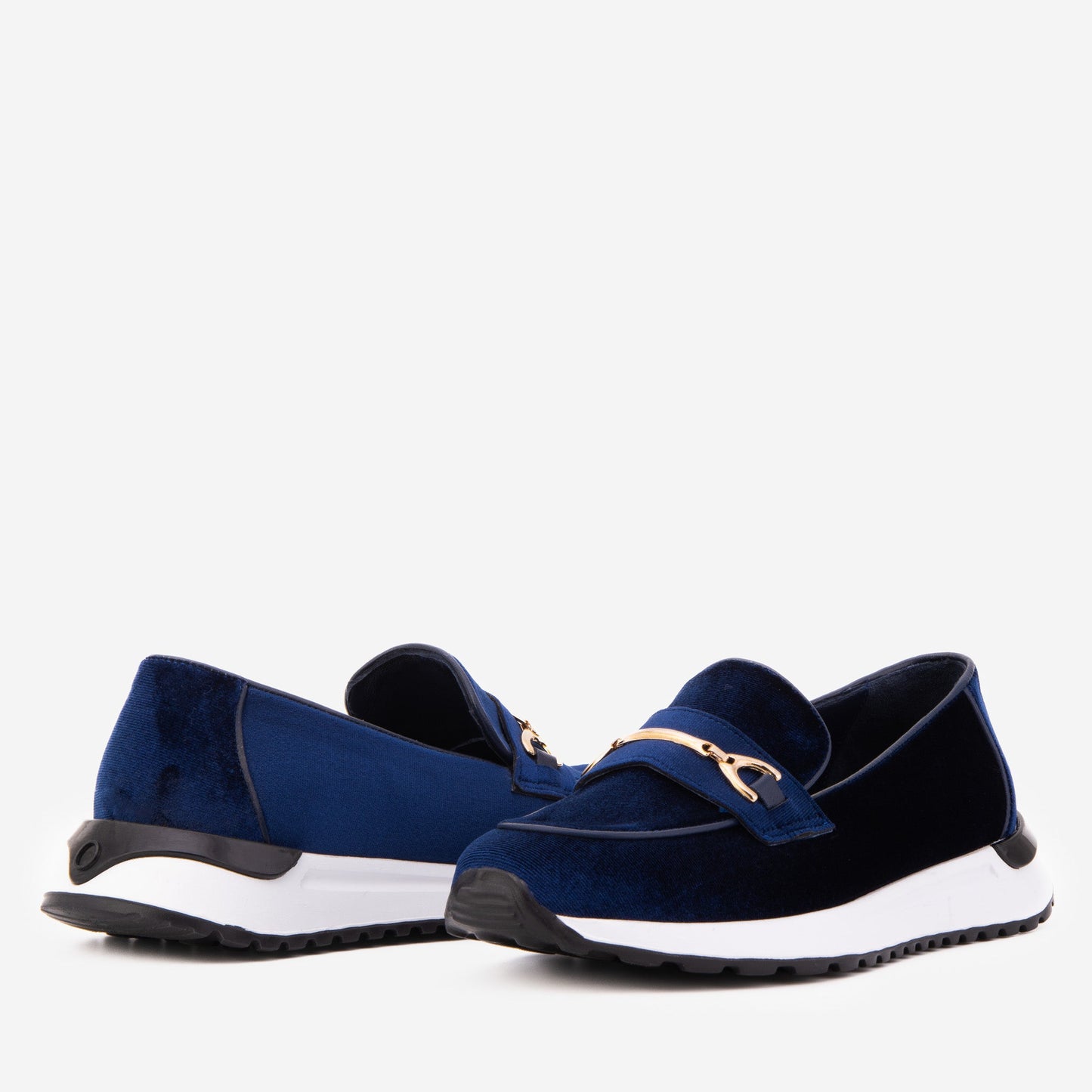 The Milan Navy Blue Leather Women Sneaker