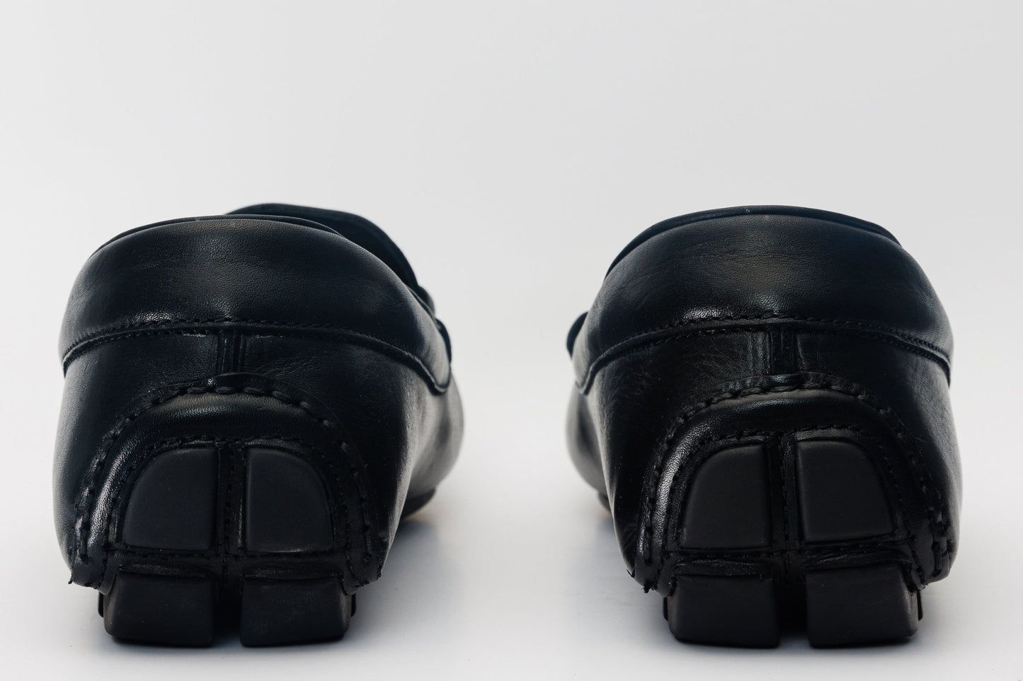 Pavia Black Leather Bit Drive Loafer Men Shoe