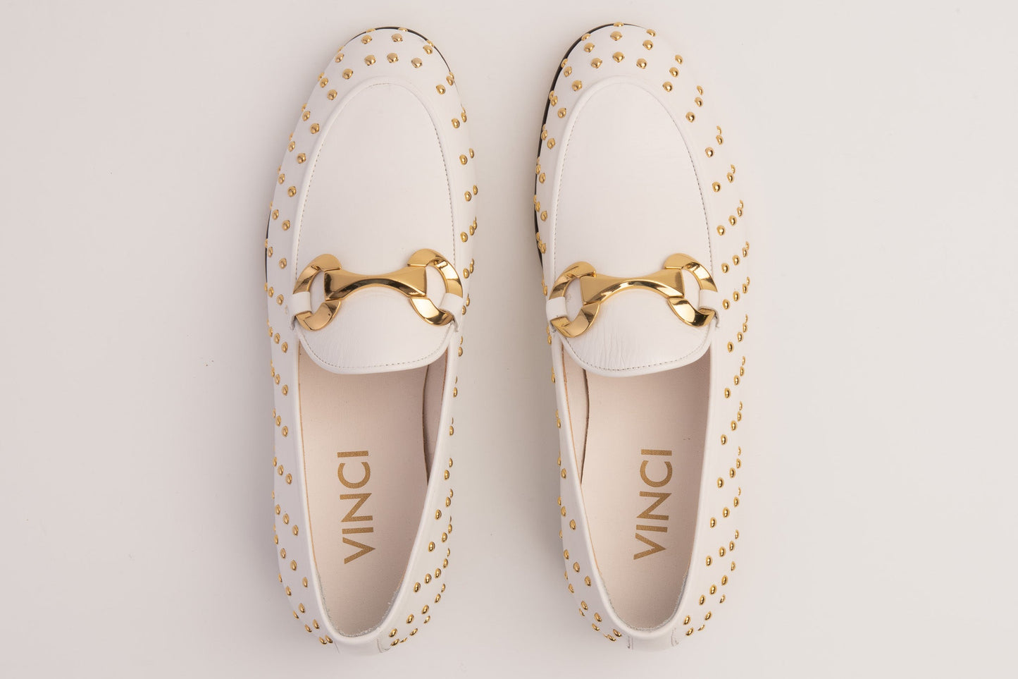 The Jupiter  Shoe White Spike Leather  Bit Dress Loafer Limited Edition Men Shoe