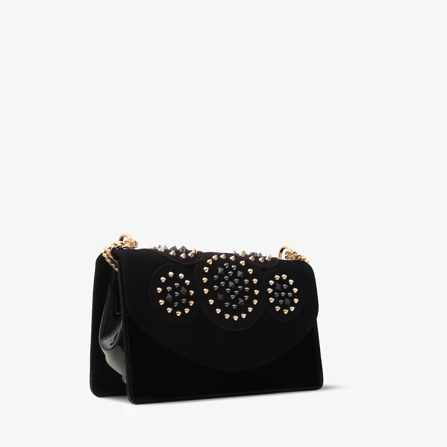 The Infanta Black Spike Leather Handbag