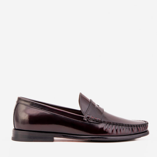 The Belmont Burgundy Polished Leather Men Loafer