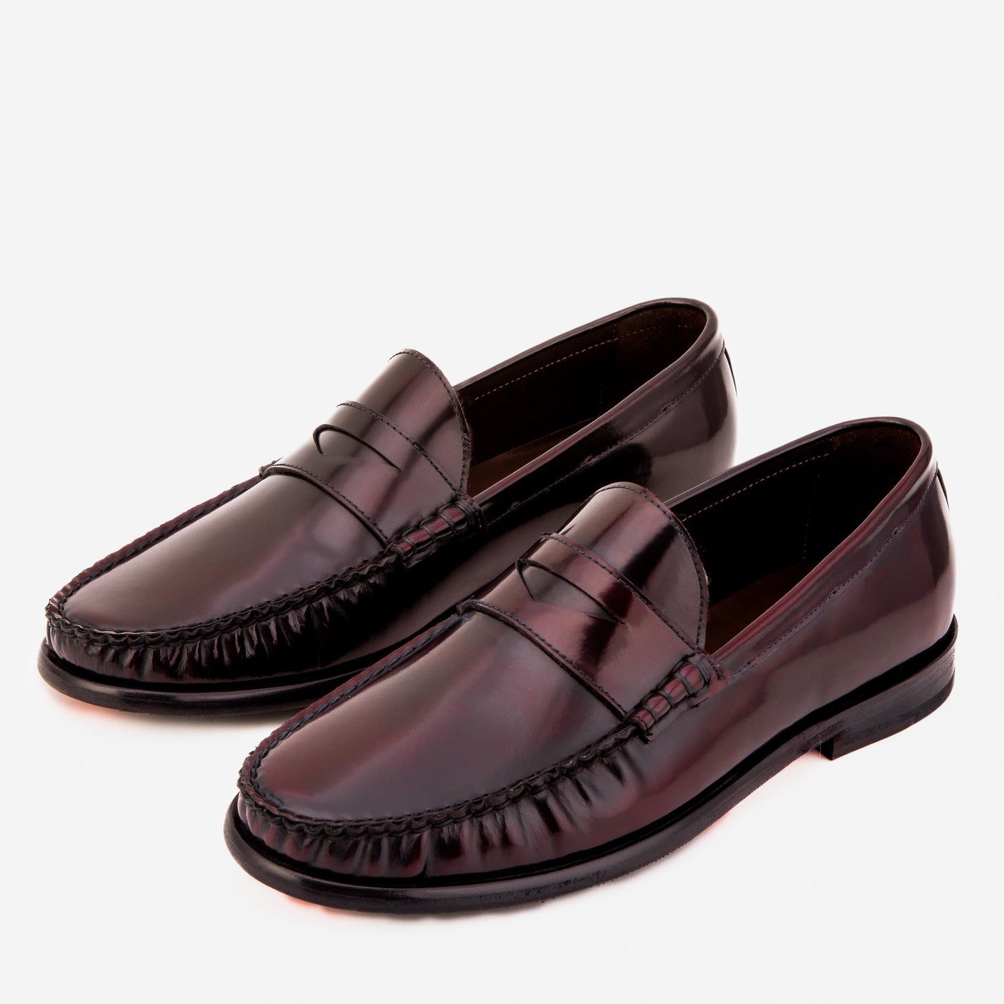 The Belmont Burgundy Polished Leather Men Loafer