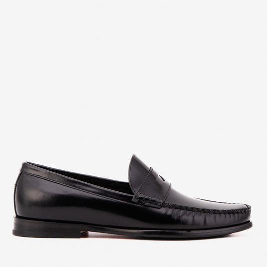 The Belmont Black Polished Leather Men Loafer