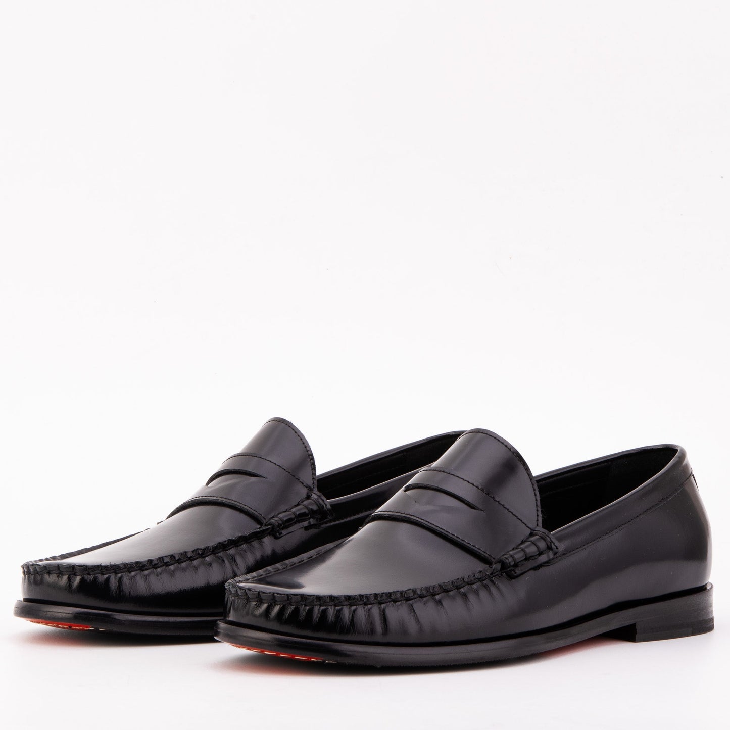 The Belmont Black Polished Leather Men Loafer