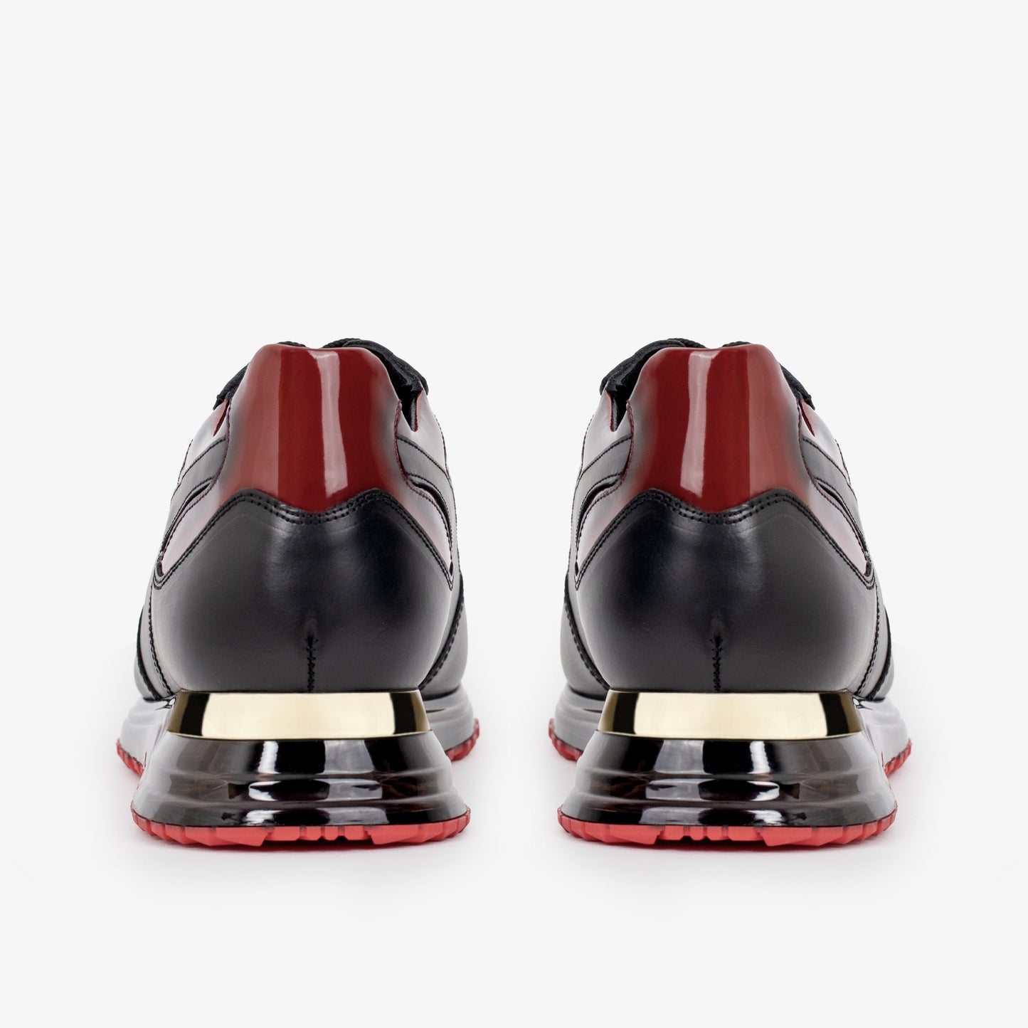 The Rialto Black & Red Patent Leather Men Sneaker