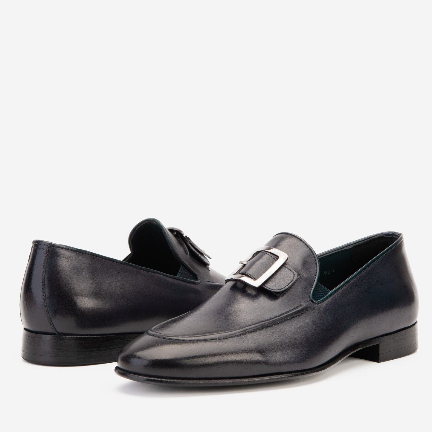 The Astoria Navy Buffalo Leather Men’s Loafer