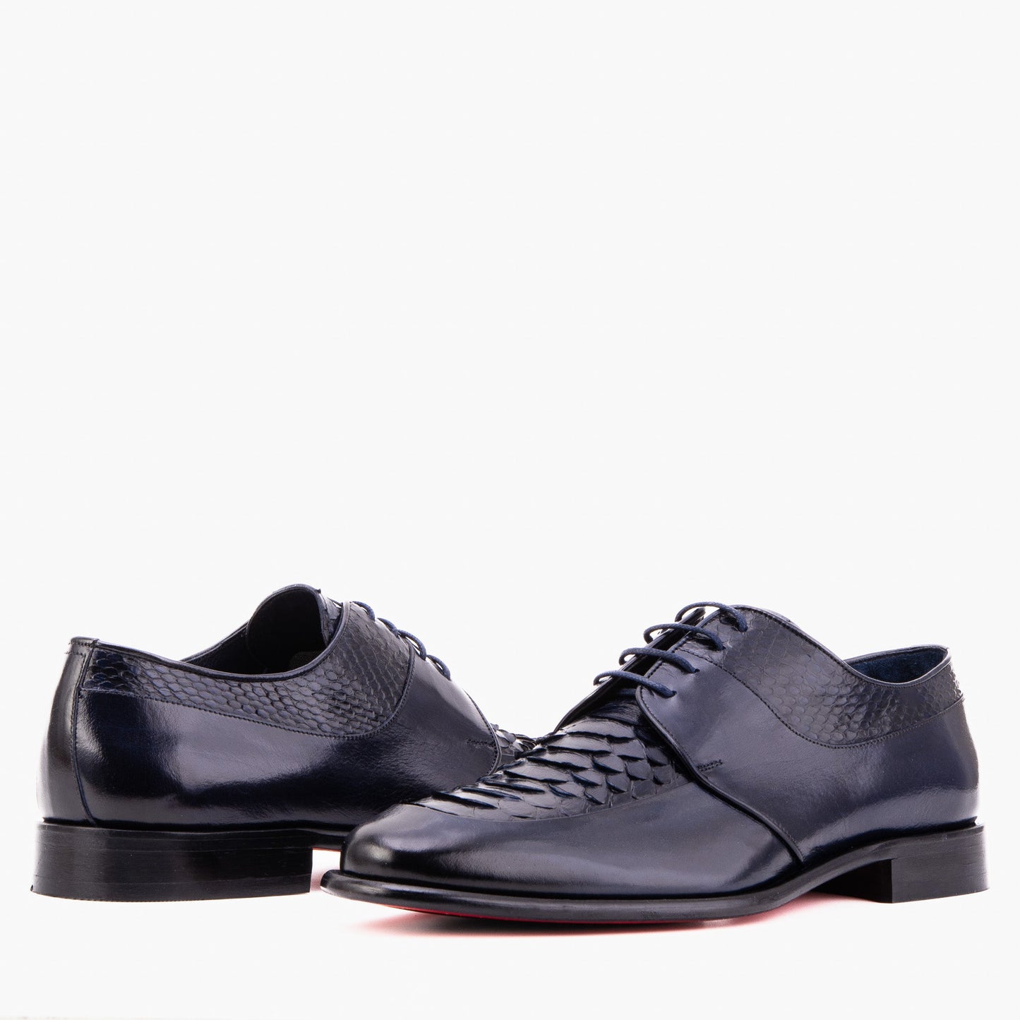 The Arven Navy Python Leather Men Shoe