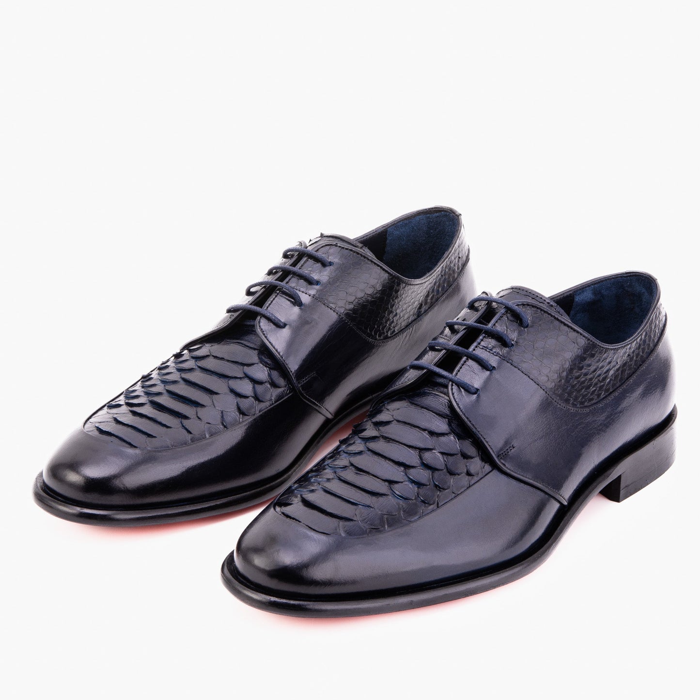 The Arven Navy Python Leather Men Shoe