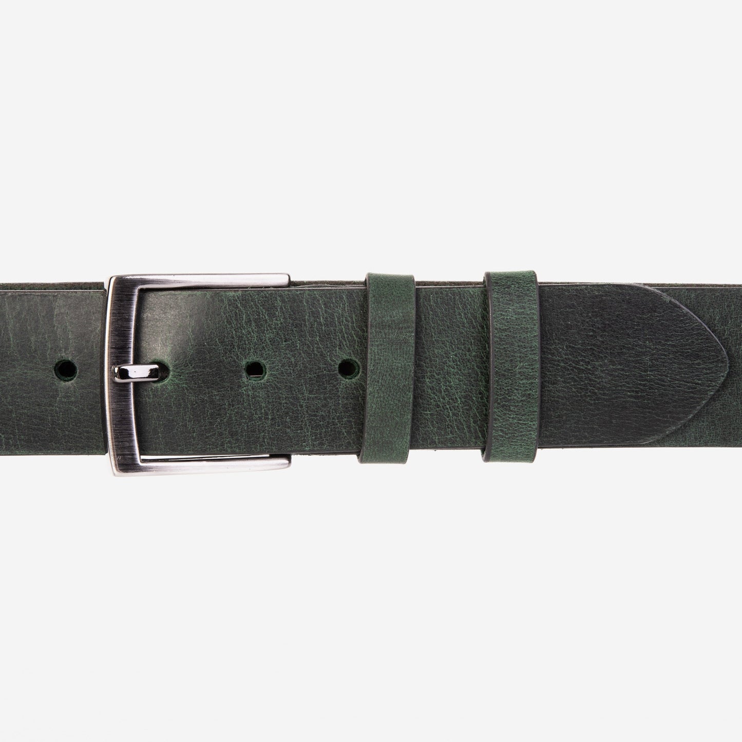 The Prime Forest Green Leather Belt