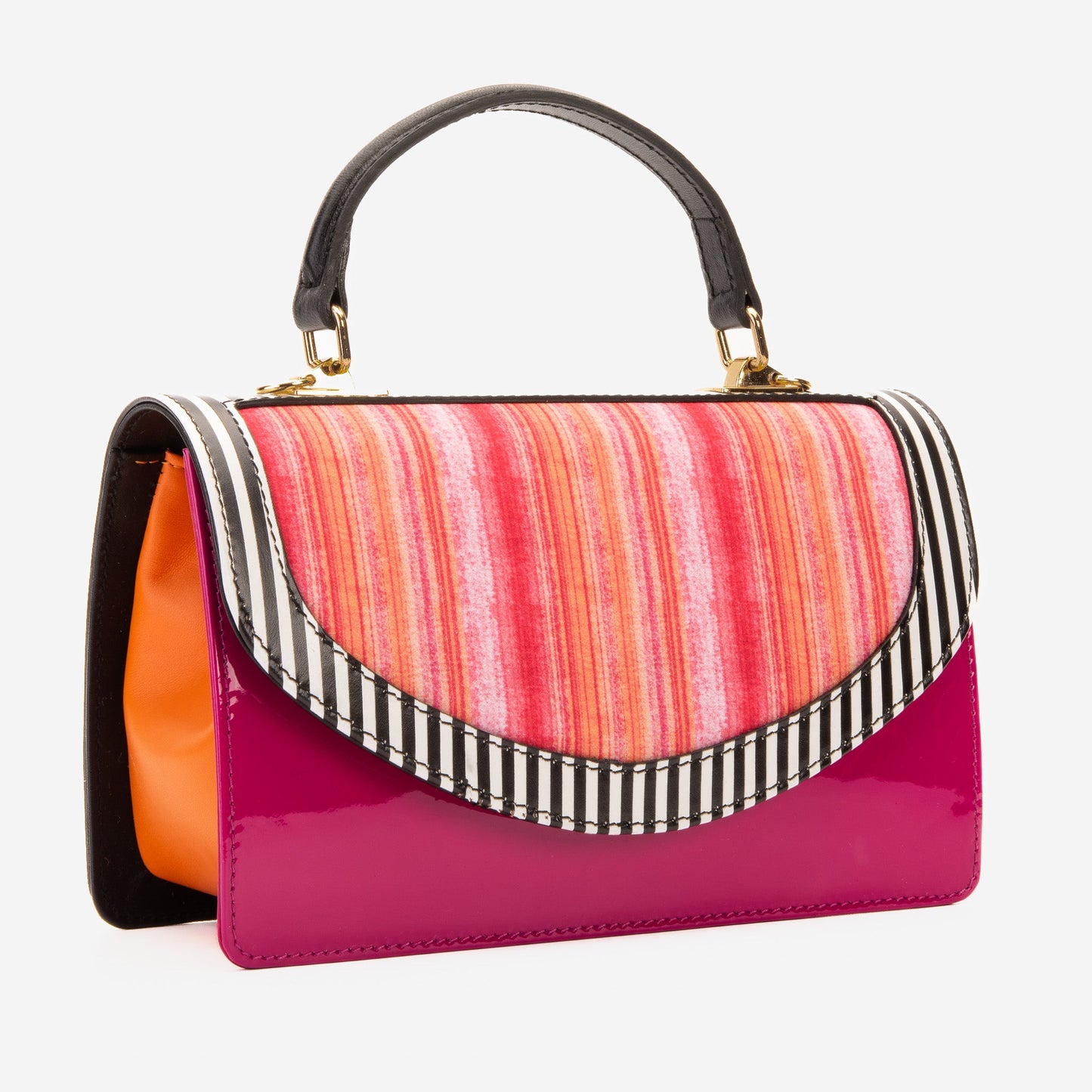 The Santa Amaro Striped Leather Handbag
