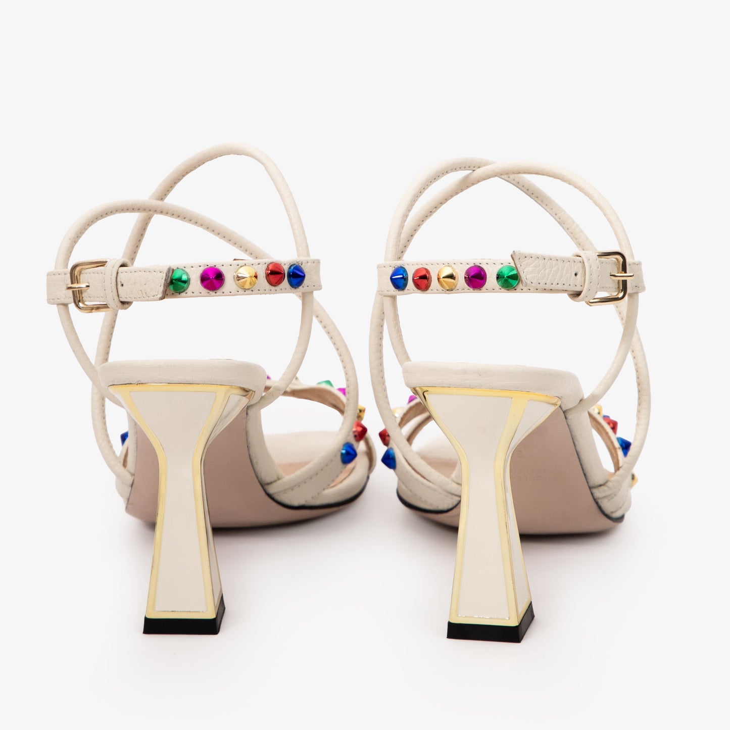 The Aurora Cream Leather Strappy Women Sandal