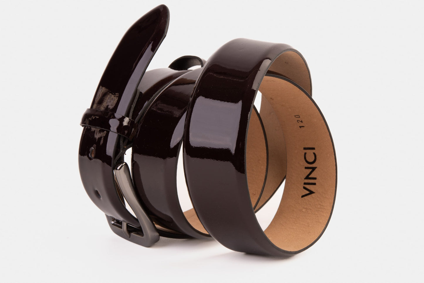 The Dodoma Burgundy Patent Leather Belt