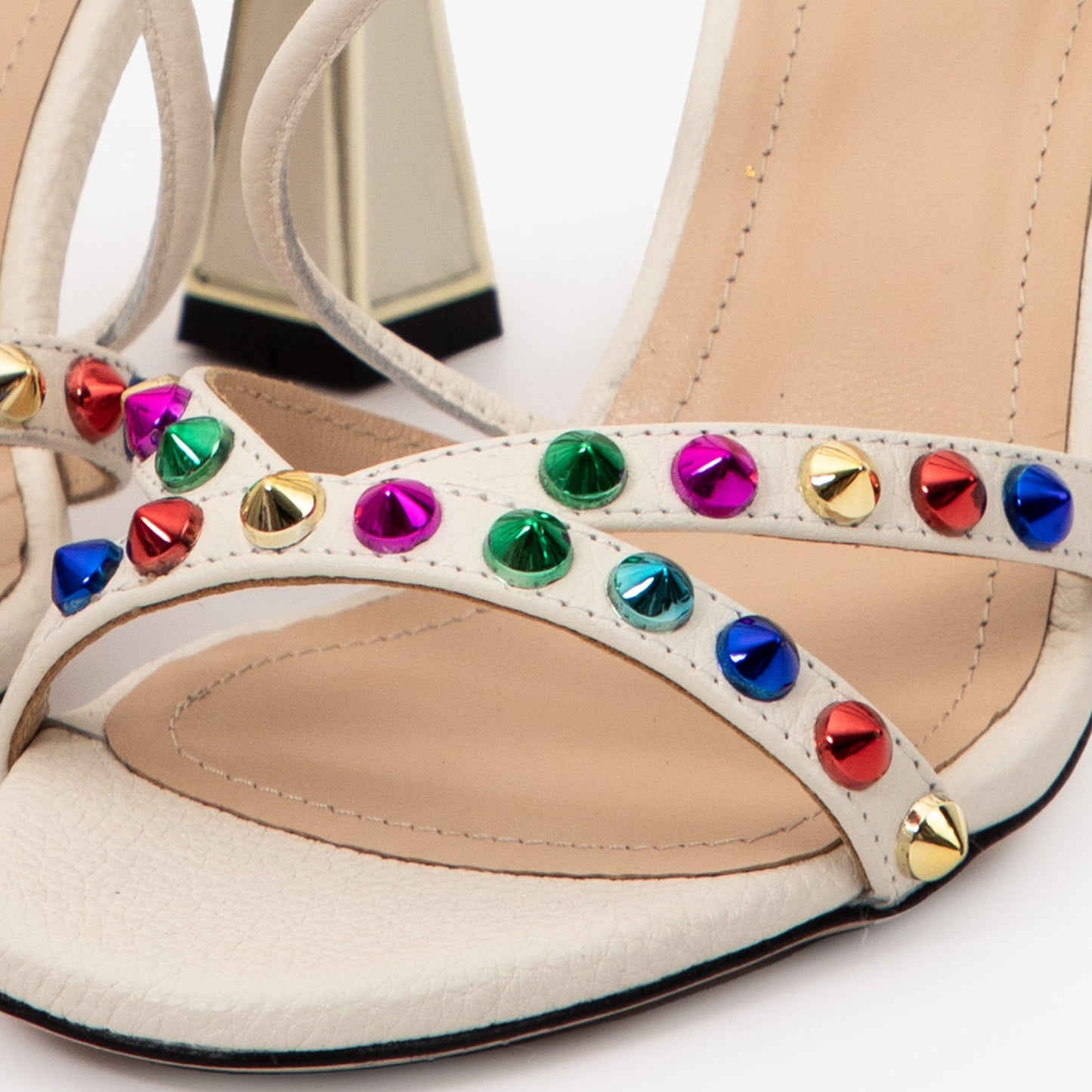 The Aurora Cream Leather Strappy Women Sandal