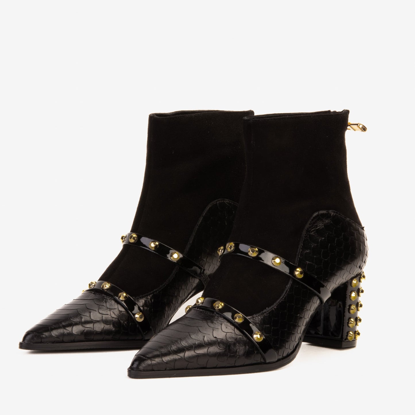 The  Valentina Leather Block Heel Women Boot