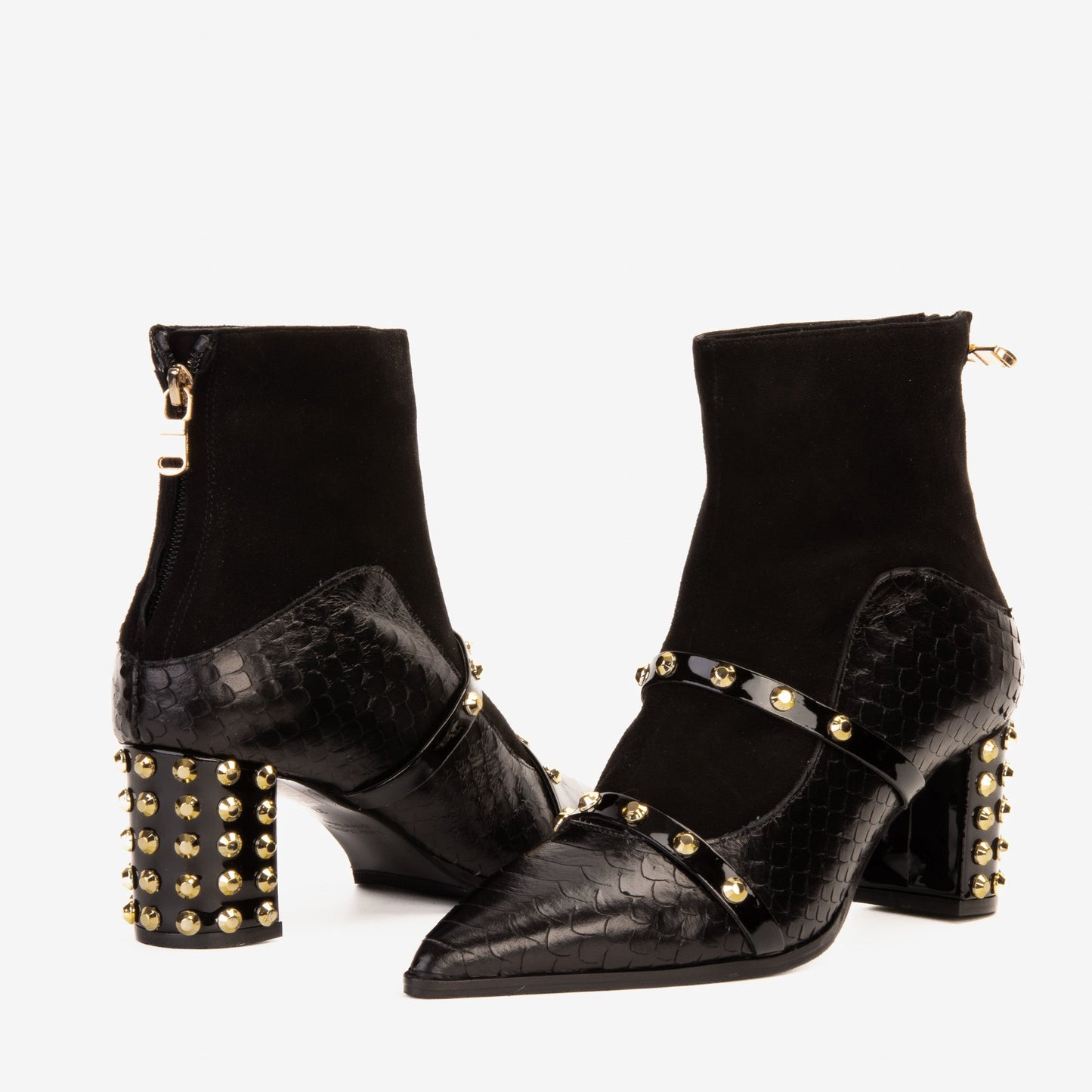 The  Valentina Leather Block Heel Women Boot