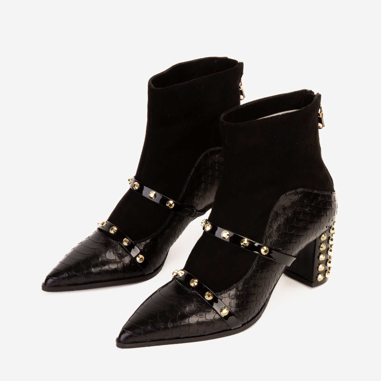 The  Valentina Leather Block Heel Women Boot