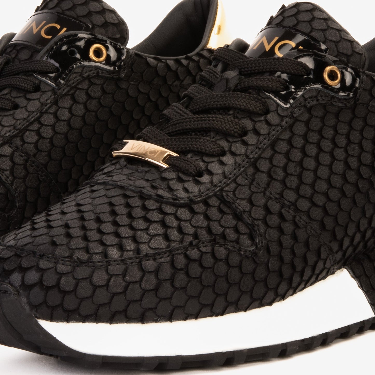 The Majesty Black & Gold Leather Men Sneaker